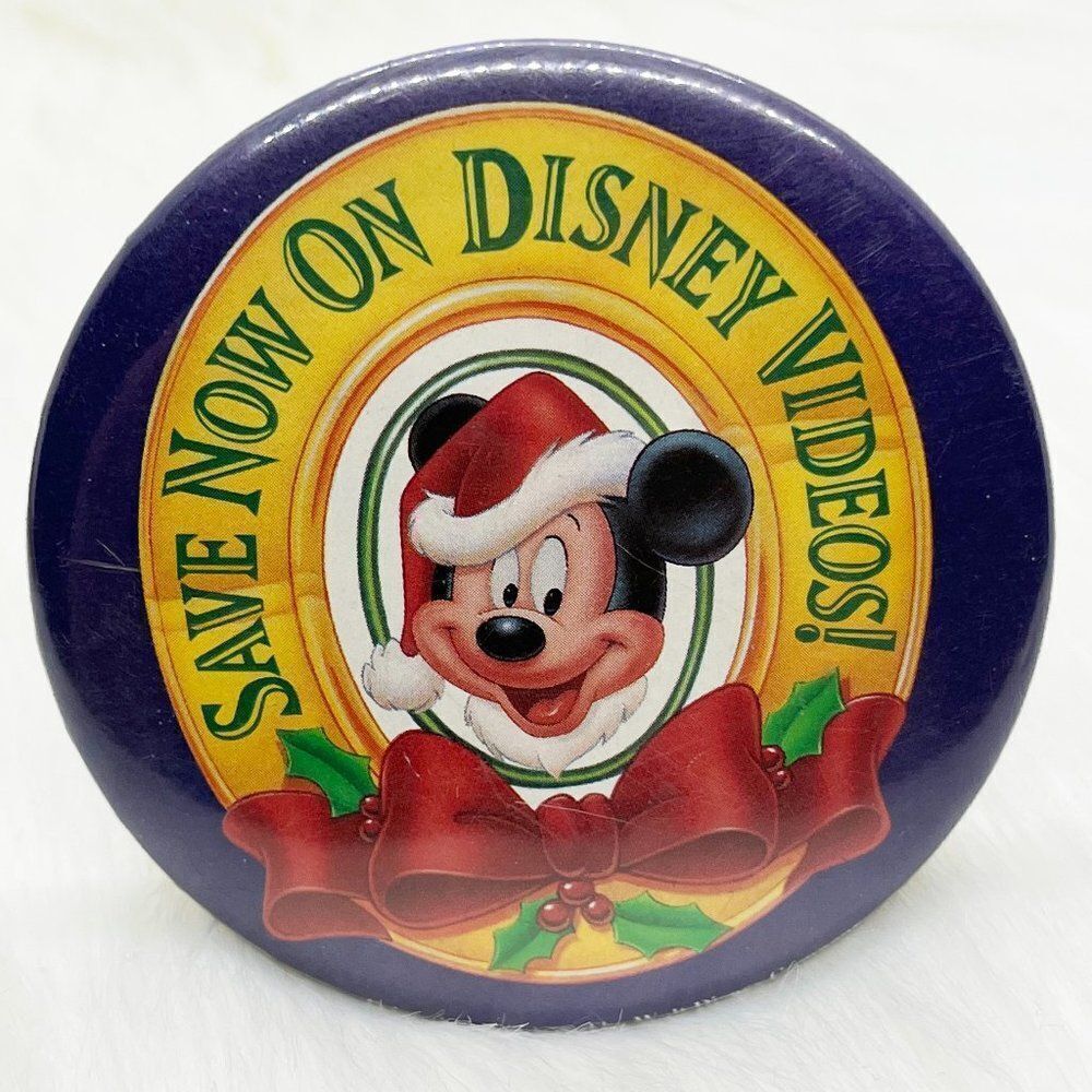 🔮 5/$25 Vintage Santa Mickey Disney‎ Video Pin
